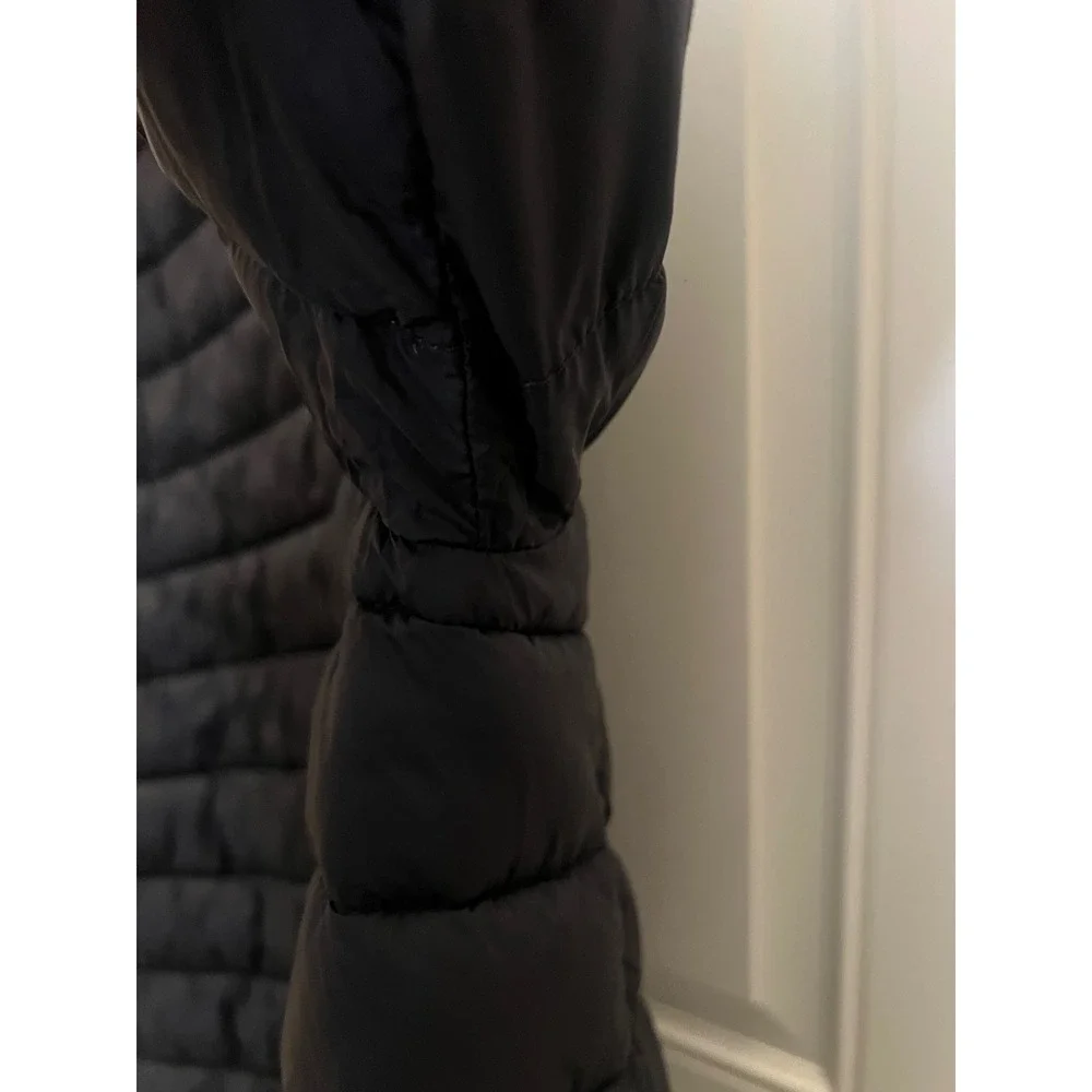 H&M Mens Black Lightweight Slimfit Hooded Gorpcore Winter Puffer Jacket Sz Sm